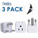 Ceptics South Africa, Namibia Travel Adapter Plug with Dual Usa Input – Type M – Ultra Compact – Safe Grounded Perfect for Cell Phones, Laptops, Camera Chargers and More 3 Pack (CT-10L)