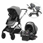 Evenflo Pivot Xpand Modular Travel System, Baby Stroller, Up to 22 Configurations, Extra-Large Storage, Single-to-Double Stroller, Durable Construction, Compact Folding Design, Percheron Gray