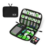 BAGSMART Travel Cable Organizer Portable Electronics Accessories Cases for Hard Drives, Charging Cords, USB Charger, Black