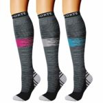 Compression Socks (3 Pairs) 15-20 mmHg is Best Athletic & Medical for Men & Women, Running, Flight, Travel, Nurses,Edema (Large/X-Large, Assorted 17)
