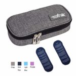 TAWA Insulin Cooler Travel Case Diabetic Medication Cooler with 2 Ice Pack and Insulation Liner (Gray)