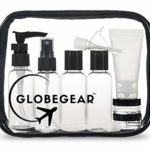 GLOBEGEAR Travel Bottles & TSA Approved Toiletry Bag Clear Quart Size with Leak-Proof Travel Accessories & Containers for Liquids 3-1-1 Carry-On Luggage Compliant for Airplaine – Women/Men