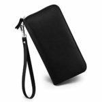 Womens Wallet RFID Blocking Genuine Leather Zip Around Wallet Clutch Wristlet Travel Long Purse for Women