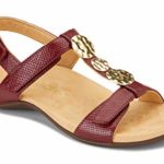 Vionic Women’s Rest Farra Backstrap Sandal – Ladies Adjustable Sandals with Concealed Orthotic Support Fig Lizard 6 M US