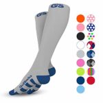 Go2Socks Compression Socks for Men Women Nurses Runners 20-30 mmHg (high) – Medical Stocking Maternity Travel – Bet Performance Recovery Circulation Stamina – (2Gray,M)