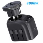 High Power Travel Adapter,GLAMFIELDS International Power Adapter,2500W/4000W 2 in 1 Worldwide All in One AC Outlet Power Plug Adapter with 2 USB Charging Ports for USA UK AUS European 200+ Countries