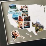 1DEA.me USA Photo Map – 50 States Travel Map – 24 x 36 in – Made from Flexible Plastic