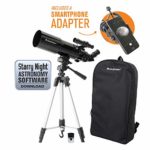 Celestron 22030 Travel Scope 80 Portable Telescope with Smartphone Adapter and Backpack,