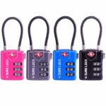TSA Compatible Travel Luggage Locks, Inspection Indicator, Easy Read Dials – 1, 2,4,6 & 8 Pack