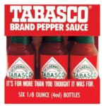 TABASCO brand Pepper Sauce”6-pack Miniatures” 1/8oz.