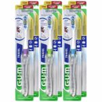 GUM Folding Travel Toothbrush with Antibacterial Soft Bristles (Pack of 6)