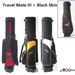 A99 Golf Travel Mate III with SKIN CarryOn Cover With TSA Lock (Black/Grey)