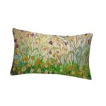 12×20 Inch Pillow Cases Flower Printed Throw Pillow Cover Rectangle Bed Cushion Cover (C, 12 × 20 Inch)