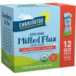 Carrington Farms Organic Milled Flax Seed, Gluten Free, USDA Organic, 12 Count Easy Serve Packets (Pack of 6)