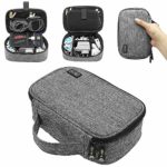 Sisma Travel Cords Organizer Universal Small Electronic Accessories Carrying Bag for Cables Adapter USB Sticks Leads Memory Cards, Grey 1680D-Fabrics SCB17092B-OG