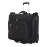 SWISSGEAR Full-Sized Effortless Folding Wheeled Garment Bag | Rolling Travel Luggage | Men’s and Women’s – Black