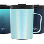 Simple Modern 12oz Scout Coffee Mug Tumbler – Travel Cup for Men & Women Vacuum Insulated Camping Tea Flask with Lid 18/8 Stainless Steel Hydro Shimmer: Aqua Aura