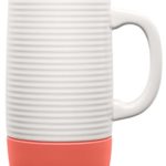 Ello Jane Ceramic Travel Mug with Slider Lid |18 oz | Coral