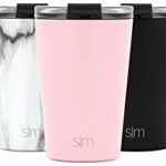 Simple Modern 12oz Classic Tumbler Travel Mug with Clear Flip Lid & Straw – Coffee Vacuum Insulated Gift for Men and Women Beer Pint Cup – 18/8 Stainless Steel Water Bottle -Blush