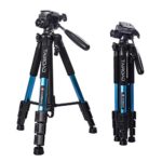 Tairoad 55″ Camera Tripod Lightweight Compact Aluminum Alloy Travel Tripod with 3 Way Pan Head for Cameras Canon Nikon