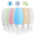 Travel Bottles TSA Approved, FORTGESCHE BPA Free Silicone Squeeze Leak Proof Refillable Travel Size Cosmetic Toiletry Containers Accessories for Shampoo Lotion Liquids(6 Pack) (90ml/ 3oz)