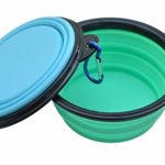 WootPet Collapsible Dog Bowl, BPA Free, Food Grade Silicone, Foldable Expandable for Dog/Cat Food Water Feeding, Portable Travel Bowl for Camping