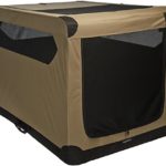 AmazonBasics Portable Folding Soft Dog Travel Crate Kennel – 31 x 31 x 42 Inches, Tan