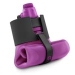 Nomader BPA Free Collapsible Sports Water Bottle – Foldable with Reusable Leak Proof Twist Cap for Gym Travel Hiking Camping and Outdoors – 22 oz (Purple)
