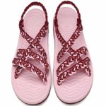 EAST LANDER Women’s Comfortable Flat Walking Sandals with Arch Support Waterproof for Walking/Hiking/Travel/Wedding/Water Spot/Beach.