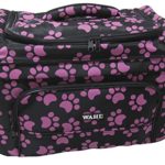 Wahl Professional Animal Travel Tote Bag with Zipper, Berry Paw Print Design (#97764-400)