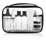 Travel Bottles Containers, TSA Approved Travel Size Toiletry Bottles Set with Toiletry Bag with Leak-Proof Travel Accessories for Liquids,Carry-On Luggage for Women/Men(Clear)