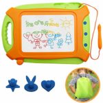 Magna Doodle for Toddlers,Magnetic Drawing Board Travel Size Toddlers Toys Colorful Erasable Sketching Etch a Sketch with One Carry Bag Magnet Pen and Three Stampers