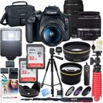 Canon T7 EOS Rebel DSLR Camera with EF-S 18-55mm f/3.5-5.6 is II and EF 75-300mm f/4-5.6 III Lens Plus Double Battery Accessory Bundle