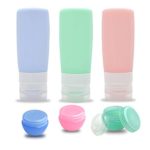 Travel Bottles, LeakProof Silicone Travel Containers Silicon Bottle Set, TSA Approved Travel Size Cosmetic Toiletries Containers Accessories Set for Shampoo Lotion Soap