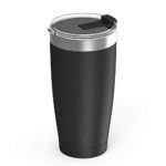 Jura Outdoor Tumbler 20 oz Stainless Steel Vacuum Insulated with Lids and Straw [Travel Mug] Double Wall Water Coffee Cup for Home, Office, Outdoor Works Great for Ice Drinks and Hot Beverage – Black