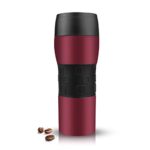 Opard 12oz Travel Mug Leakproof for Coffee & Tea Stainless Steel Vacuum Insulated Cup with 360°Drinkable Lid (Red)