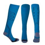 AIRSTROLL Compression Socks for Women & Men 20-30mmHg Best Graduated Athletic Stockings for Sports Crossfit Flight Travel Nurses Maternity and Pregnancy (Blue (1 Pair), S/M)