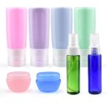Travel Bottles Set TSA Approved, INSMART Leakproof Silicone Travel Containers, Squeezable 2.9oz Travel Bottles & Accessories for Cosmetic Shampoo Conditioner Lotion Soap Liquids Toiletries (8 Pack)
