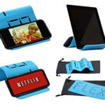 iFLEX | Cell Phone & Tablet Stand Holder for in-Flight Air Travel | Holds iPhone Android Cellphone iPad Kindle Tablet | Universal Silicone Stand/Holder | Phone Stand for Desk | Skype YouTube Netflix