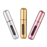 Censung Portable Mini Refillable Perfume Empty Spray Bottle Atomizer Pump Case for Traveling and Outgoing 3 Pcs Pack of 5ml
