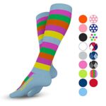 Go2Socks Compression Socks for Men Women Nurses Runners 20-30 mmHg (high) – Medical Stocking Maternity Travel – Bet Performance Recovery Circulation Stamina – (2Stripe,S)
