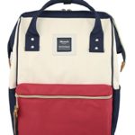 Himawari Travel Backpack Laptop Backpack Large Diaper Bag Doctor Bag Backpack School Backpack for Women&Men (XK White & Red & Navy)