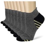 Compression Socks Women and Men, Ankle Compression Socks, Running socks (6 Pairs),Arch Support Flight Travel Nurses (03 Grey, Small/Medium)
