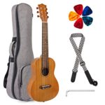 Guitalele 31 inch Guitarlele Mini Travel Guitar Ukulele Mahogany with Gig Bag Tuner Picks Strap By Kmise