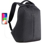 OUTJOY Anti Theft Travel Backpack Waterproof Laptop Backpack for Men Women Lockable Computer Backpack with USB Charging Port Padded Compartment for 15.6 inches Laptop School Backpack TSA Friendly Grey