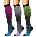 CHARMKING Compression Socks (3 Pairs) 15-20 mmHg is Best Athletic & Medical for Men & Women, Running, Flight, Travel, Nurses, Edema – Boost Performance, Blood Circulation & Recovery (S/M, Assorted 32)