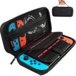 Hestia Goods Switch Carrying Case for Nintendo Switch, With 20 Games Cartridges Protective Hard Shell Travel Carrying Case Pouch for Nintendo Switch Console & Accessories, Black