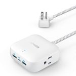 Anker Power Strip with USB C, Power Delivery Travel Power Strip, 30W PowerPort Strip PD 2 Mini with 2 Outlets & 3 USB (18W USB C), 5 ft Cord, Flat Plug, for Hotel, Dorm Room, Cruise Ship and Home