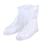 YoyoArt Rainproof Shoe Cover Boots Covers Overshoes Galoshes Travel for Men Women (L, White)
