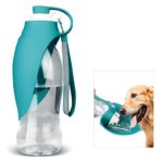 TIOVERY Dog Water Bottle for Walking, Pet Water Dispenser Feeder Container Portable with Drinking Cup Bowl Outdoor Hiking, Travel for Puppy, Cats, Hamsters, Rabbits and Other Small Animals 20 OZ